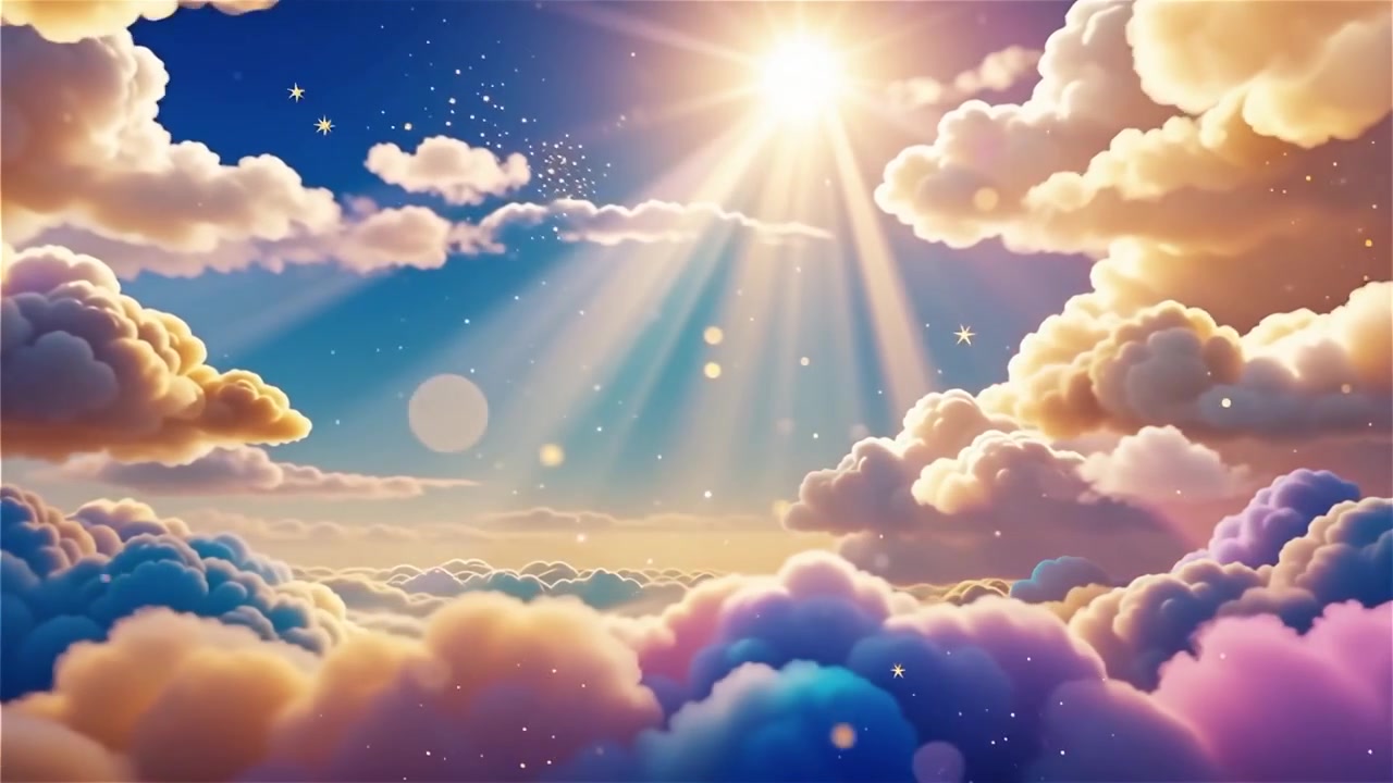 Christian Heavenly Light Worship Background