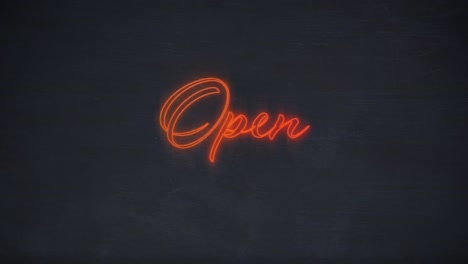 Open-sign-in-red-neon-on-black-background