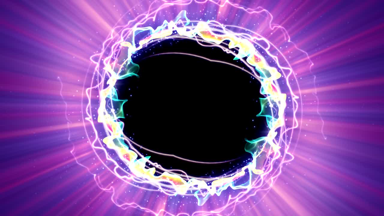 las partículas mágicas anillo fondo abstracto, animación, renderización, bucle