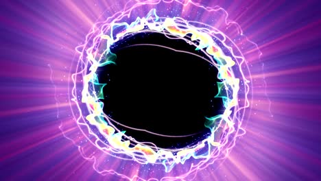 las partículas mágicas anillo fondo abstracto, animación, renderización, bucle