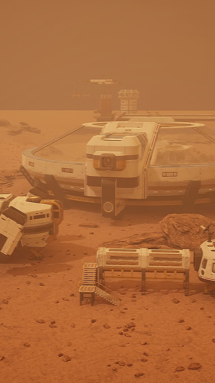 Futuristic Mars Base