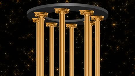 las columnas doradas, la rotonda giratoria.
