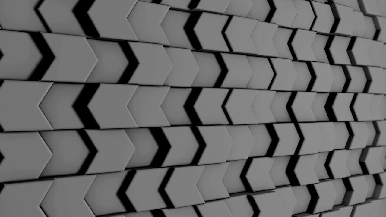 세련된 돌 화살의 3d 애니메이션 벽. looped