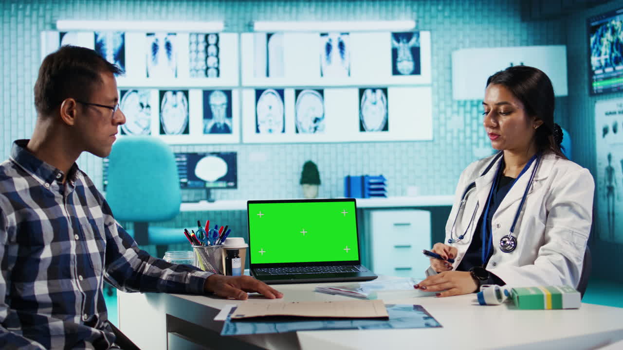 Doctor consulting with a patient in a clinic