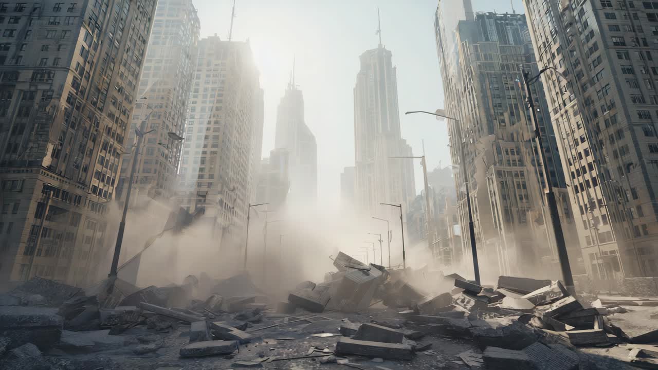 포스트 아포칼립스 도시 풍경