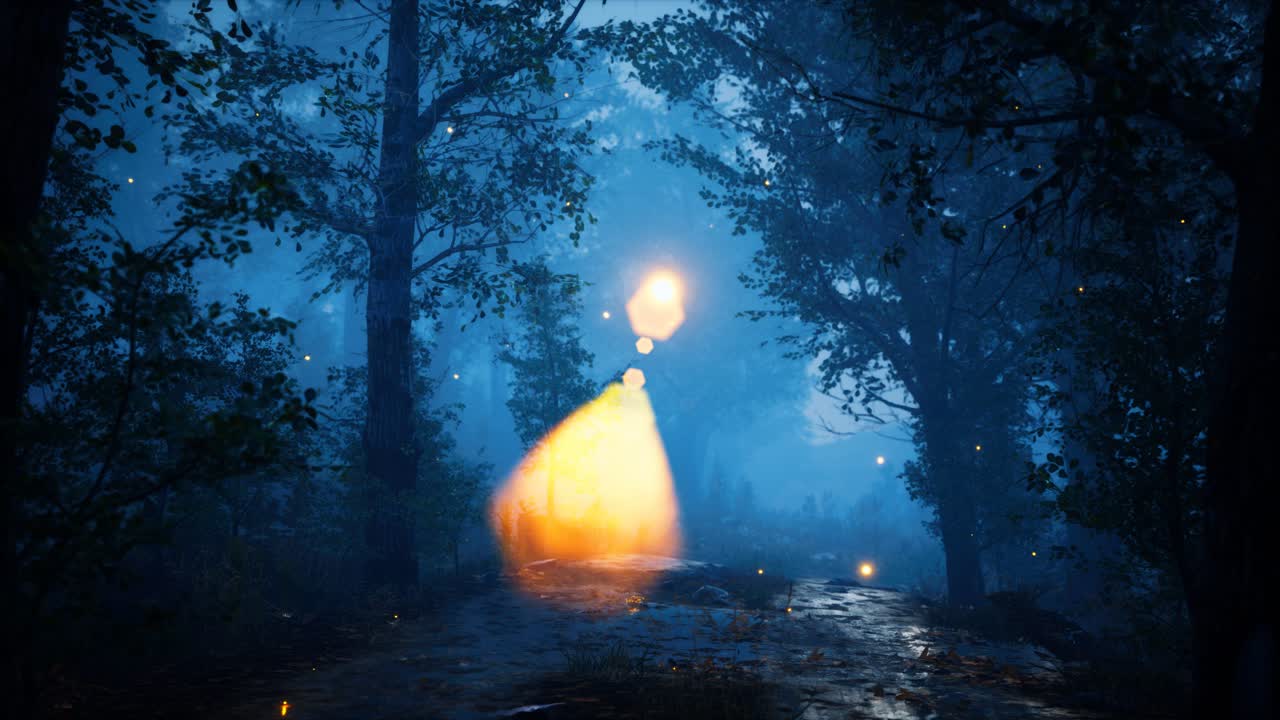 밝은 달빛으로 높은 곳에 있는 앞쪽