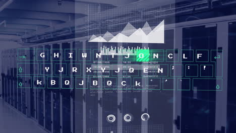 Animation-of-financial-data-processing-over-computer-servers