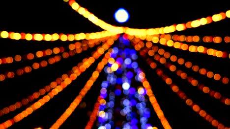 abstract christmas background with defocused lights