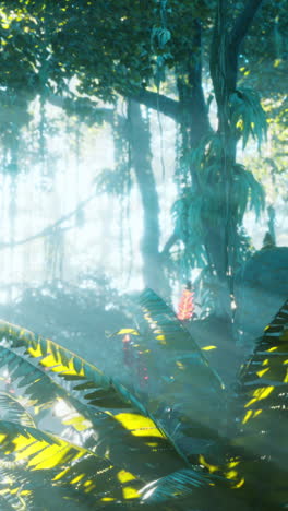 a beautiful, lush tropical jungle