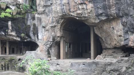 the pitalkhora caves, in the satmala range of the western ghats of maharashtra, india, are an ancient buddhist site consisting of 14 rock-cut cave monuments which date back to the third century bce