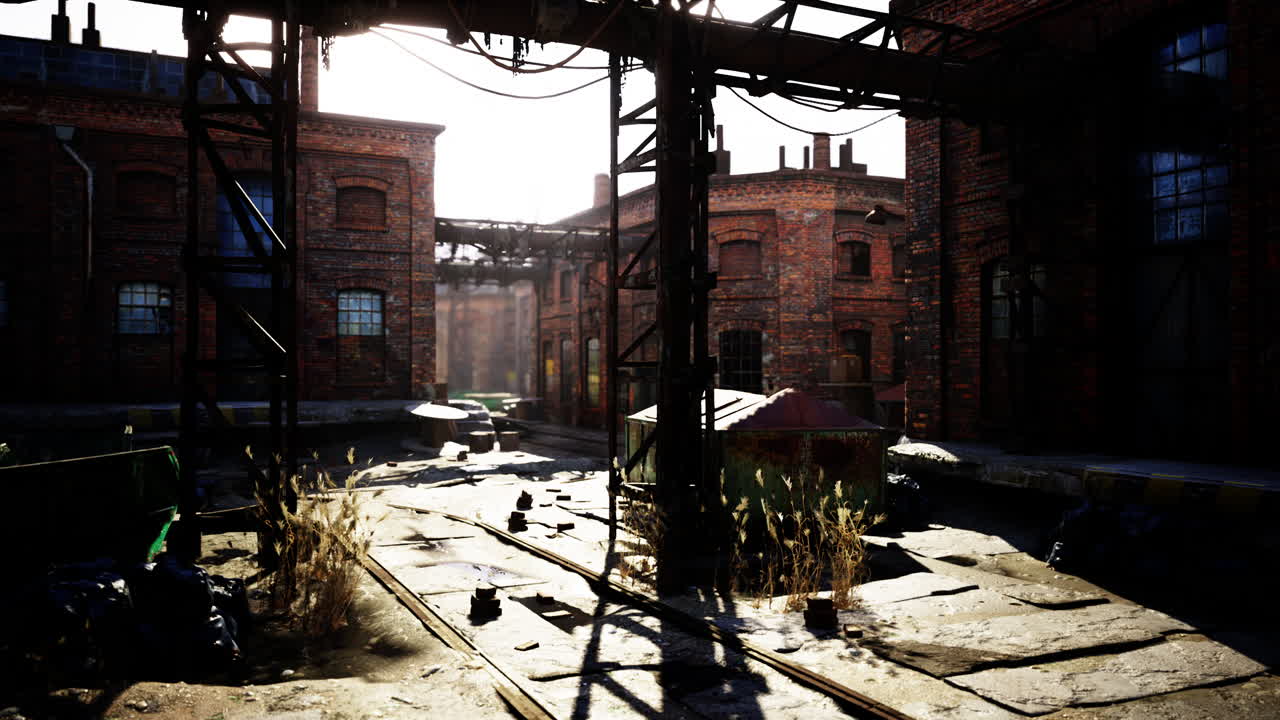 오래된 양조장 벽돌 공장 건물