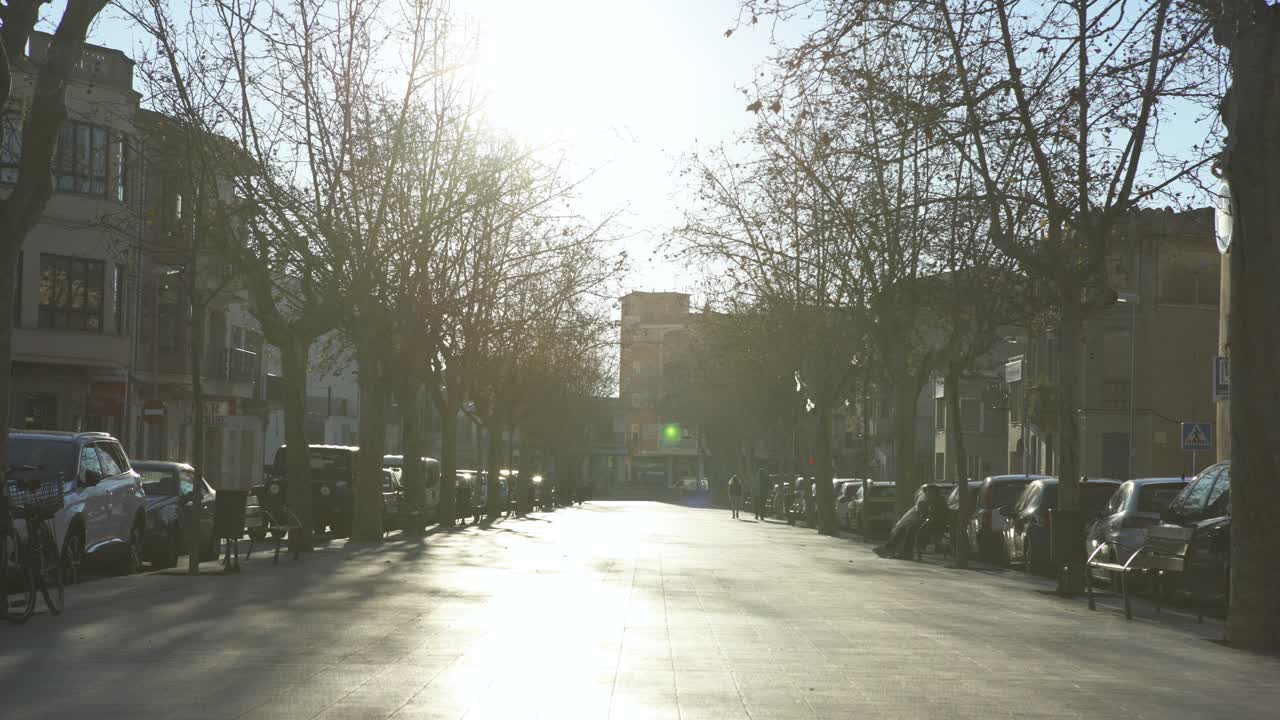 유럽 마을 의 빛 날