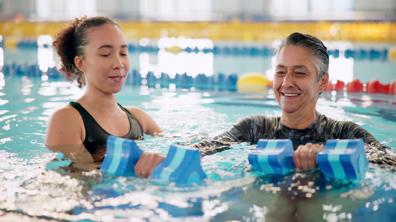 Water Aerobics in Swimming Pool