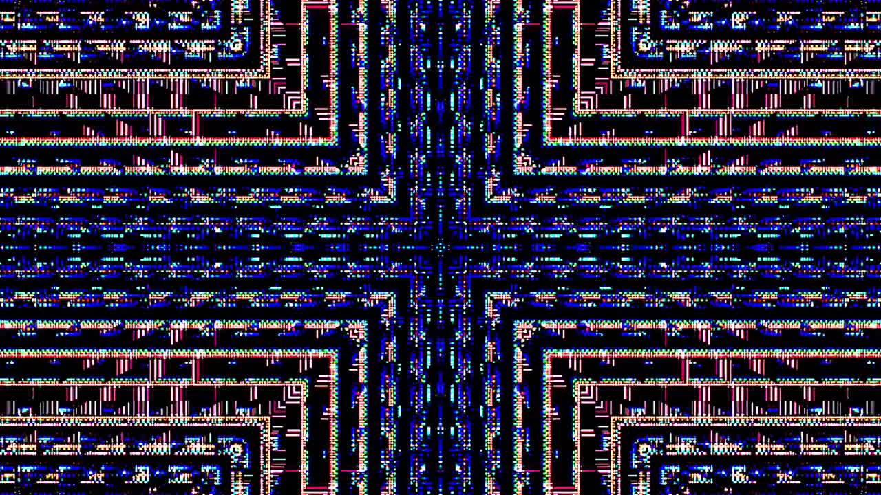 빛나는 밝은 선은 검은 바탕에 파동 움직임을 설정, 다채로운