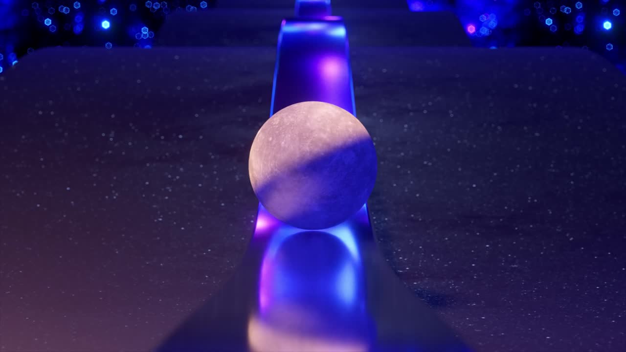 ртуть на неоновом пути в космосе