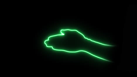 Neonlight-greencolored-Hand-signs-Paper.--4K