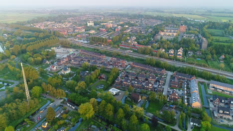 Panorama-De-Goudse-Hout-En-Gouda-Holanda-Meridional,-Países-Bajos