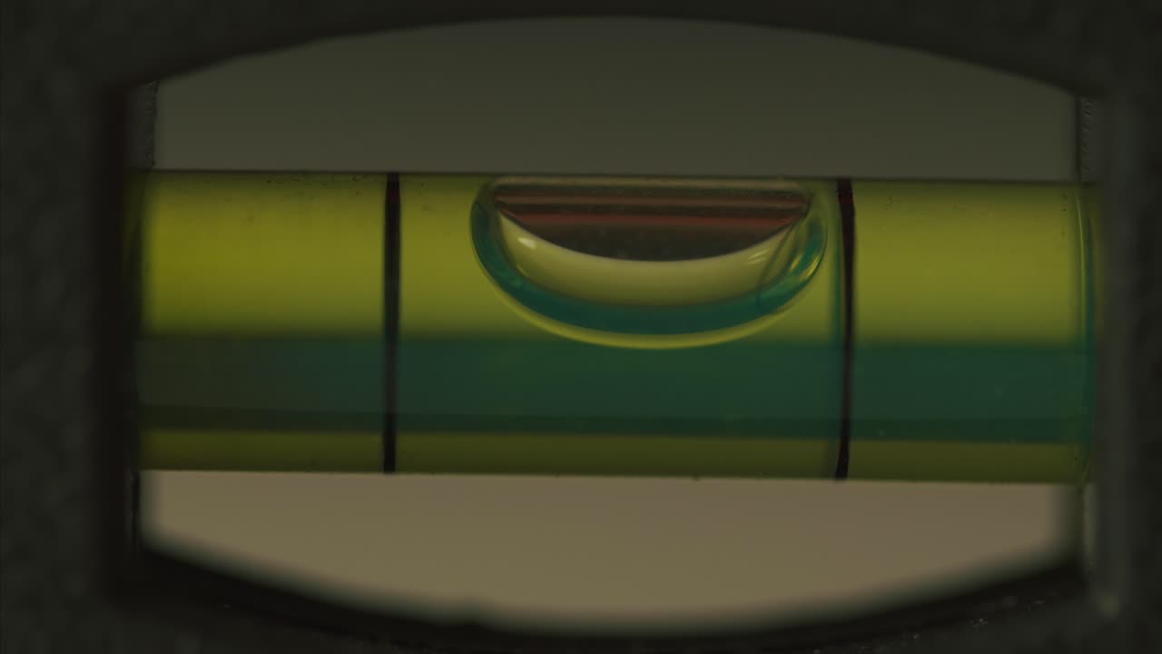 Close-up of a bubble level