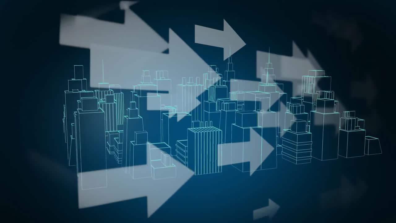 화살표가 있는 도시의 청사진