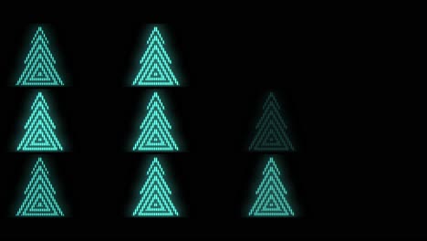 modern green christmas trees pattern with neon light