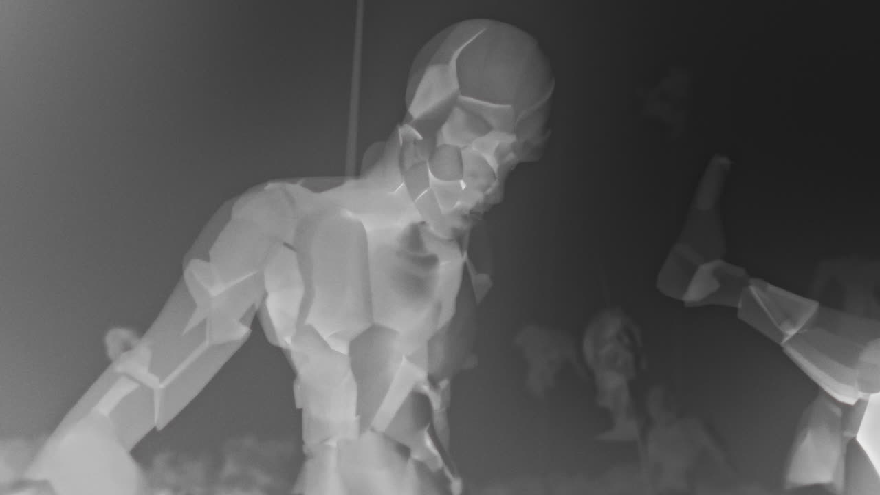 Destroyed andorids on a junkyard in xRay