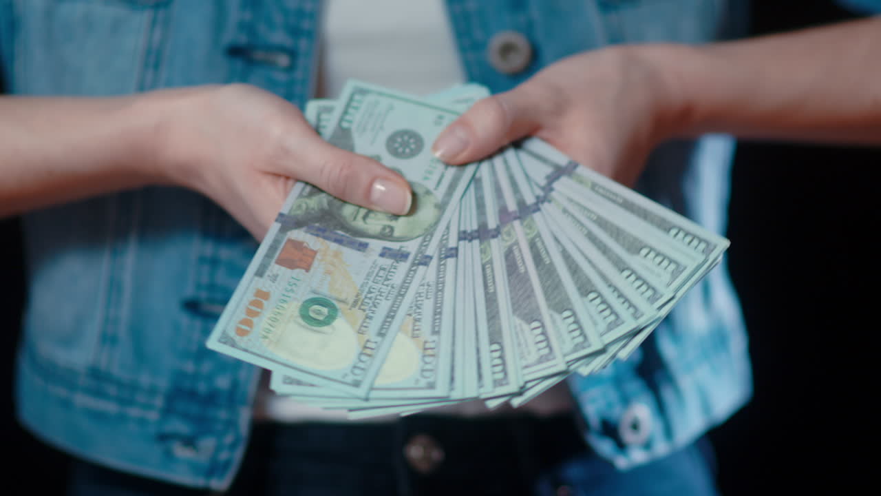 Close-up of a caucasian woman's hands moving as a gesture of talking and conversation