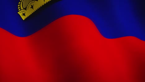 el fondo de la bandera de liechtenstein ondeando imágenes de bucle - video de animación de bucle sin costuras