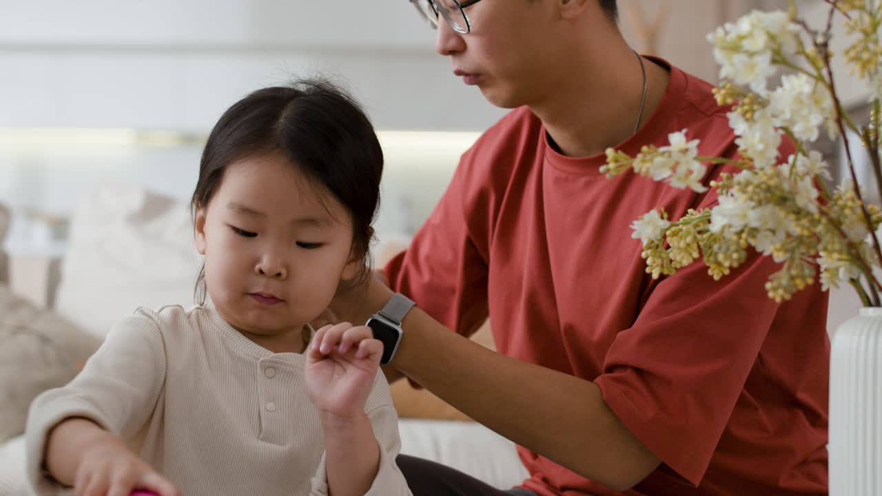 Father and Daughter Bonding at Home