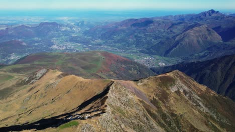 aerial view of cabaliros peak and cauterets, a scenic tourist spa town