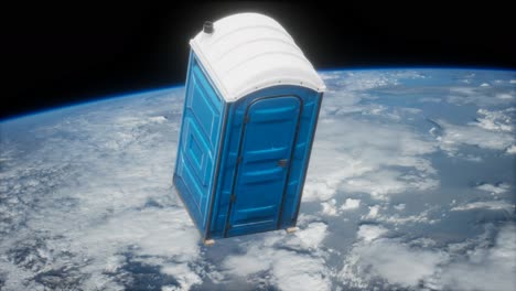 Portable-street-WC-toilet-cabin-on-Earth-orbit