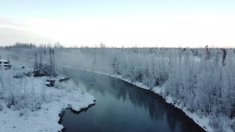 4k aerial footage of the eklutna tailrace