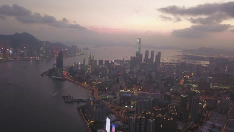 imagen aérea del distrito de kowloon en hong kong