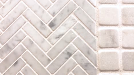 arrow pattern of decorative stone marble tiles used for the floor or wall kitchen and bathroom remodel decoration