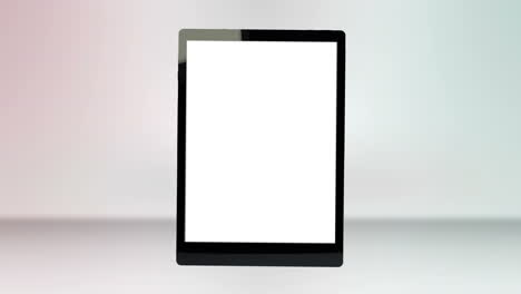 tablet computer with a blank screen