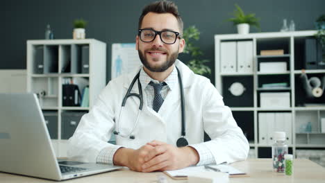 doctor in office portrait