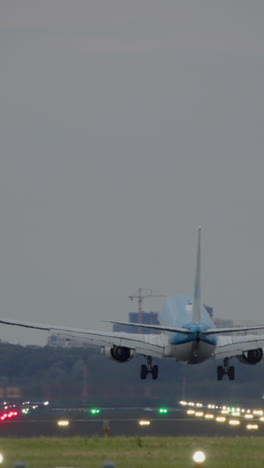 airplane landing at airport