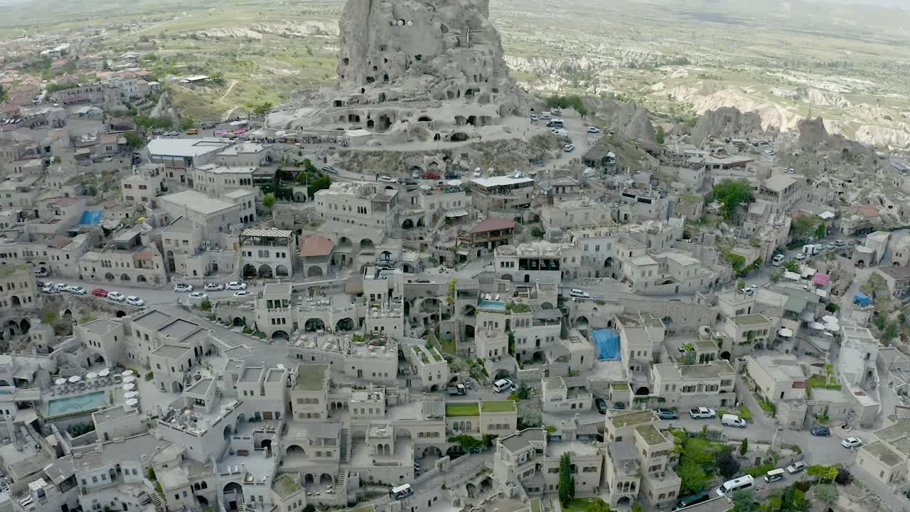 aerial view of turkey old castle Cappadocia, turkey