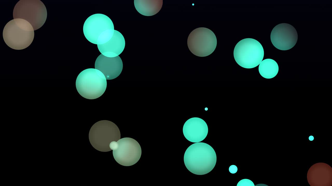 다채로운 애니메이션 원, 입자, 밝은 배경, 4k