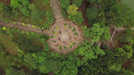 aerial view of commonwealth park (bukit komanwel) at bukit jalil