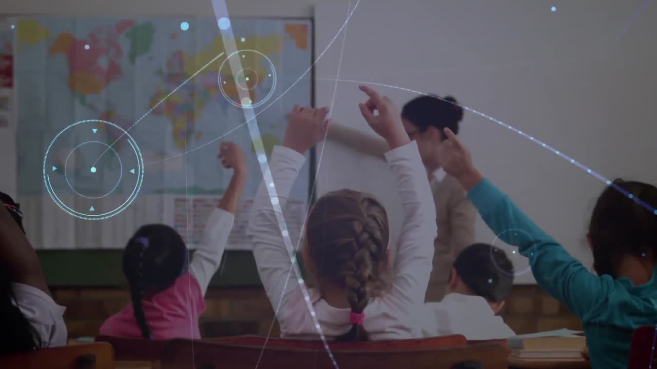 초등학교에서 학생들에게 지리학을 가르치는 여성 교사를 통한 연결 네트워크