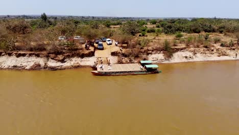 people at work in manambolo river near tsingy de bemaraha nature reserve in madagascar