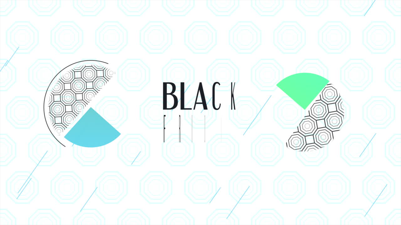 멘피스 기하학 패턴으로 된 블랙 프라이데이 텍스트