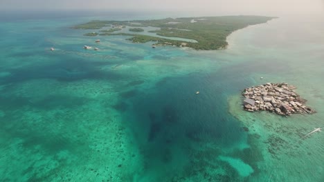 el islote island seen from above