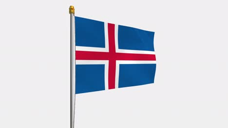 a loop video with an alpha channel of theiceland flagwith a transparent background.