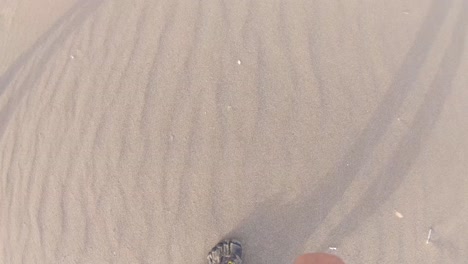 walking at the beach, at the beautiful island of rhodes, greece