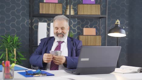 rich businessman portrait.