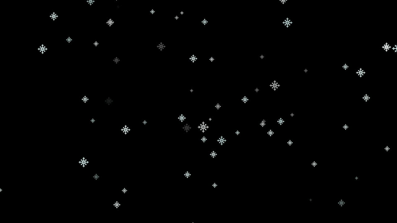 Animation effect of slowly falling snowflakes