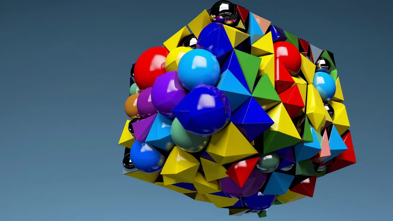 composición geométrica 3d abstracta