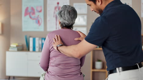 physical therapist treating a patient's back