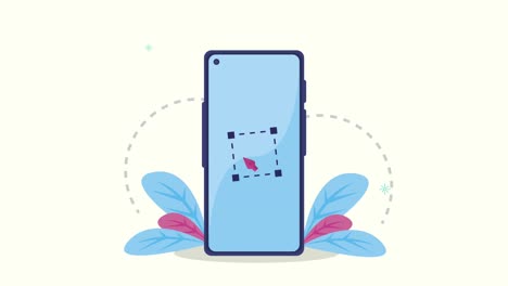 proceso creativo con un dispositivo de teléfono inteligente